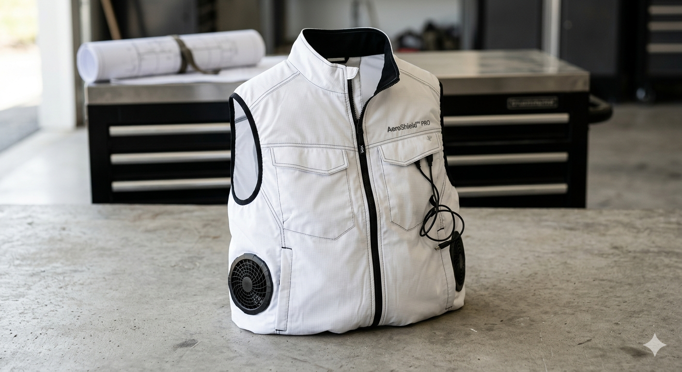 AeroShield Pro Cooling Fan Vest – Industrial-Grade Heat Relief with Dual-Turbo Airflow