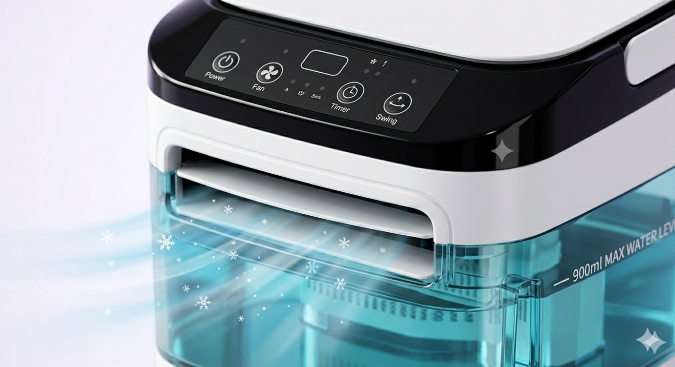 ArcticFlow™ Desktop Pro – 3-in-1 Portable AC & Ultrasonic Air Cooler with LED Night Light